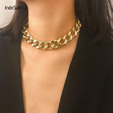 IngeSight.Z Punk Curb Cuban Choker Necklace