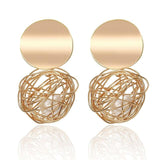 Simple fashion gold color Silver plated