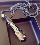 Women Pendant Necklaces Drop Long Paragraph Sweater Chain  Decorative Crystal Necklace Pendant