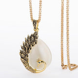 Women Pendant Necklaces Drop Long Paragraph Sweater Chain  Decorative Crystal Necklace Pendant