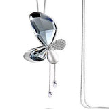 Women Pendant Necklaces Drop Long Paragraph Sweater Chain  Decorative Crystal Necklace Pendant