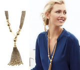 Women Pendant Necklaces Drop Long Paragraph Sweater Chain  Decorative Crystal Necklace Pendant