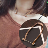 Women Pendant Necklaces Drop Long Paragraph Sweater Chain  Decorative Crystal Necklace Pendant