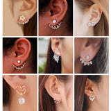 Korean Jewelry Zircon Pearl Heart Crystal