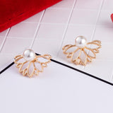 Korean Jewelry Zircon Pearl Heart Crystal