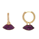 FLOLA Rainbow Gothic Cross Earrings Gold