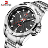NAVIFORCE Luxury Fashion Silver Watch Men Military