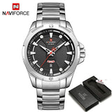NAVIFORCE Luxury Fashion Silver Watch Men Military