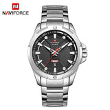 NAVIFORCE Luxury Fashion Silver Watch Men Military