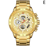 NAVIFORCE Men Watches Gold Stainless