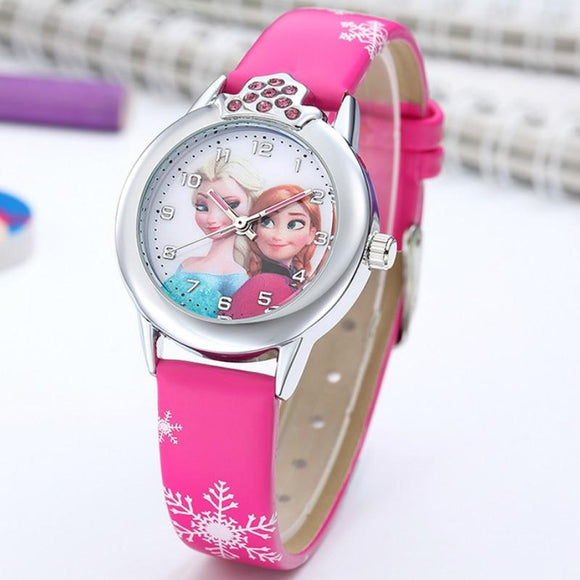 Princess Kids Watches Leather Strap