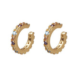 Women CZ Rainbow Earrings Cubic Zirconia