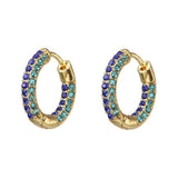 Women CZ Rainbow Earrings Cubic Zirconia