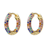 Women CZ Rainbow Earrings Cubic Zirconia