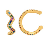 Women CZ Rainbow Earrings Cubic Zirconia