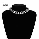 IngeSight.Z Punk Curb Cuban Choker Necklace
