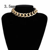 IngeSight.Z Punk Curb Cuban Choker Necklace