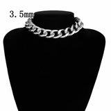 IngeSight.Z Punk Curb Cuban Choker Necklace