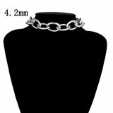 IngeSight.Z Punk Curb Cuban Choker Necklace