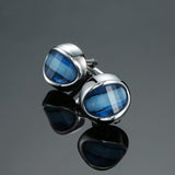 Novelty Luxury Blue white Cufflinks