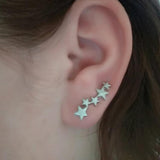 Hot Crystal Flower Stud Earrings for Women