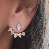 Hot Crystal Flower Stud Earrings for Women