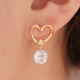 Hot Crystal Flower Stud Earrings for Women