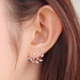 Hot Crystal Flower Stud Earrings for Women