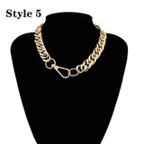 Choker Necklace Collar Statement Hip Hop