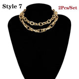 Choker Necklace Collar Statement Hip Hop