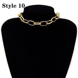 Choker Necklace Collar Statement Hip Hop