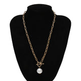 Gothic Baroque Pearl Pendant Choker Neckla