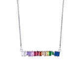 FLOLA Tennis Rainbow Choker CZ Zircon
