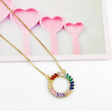 FLOLA Tennis Rainbow Choker CZ Zircon