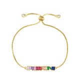 FLOLA Tennis Rainbow Choker CZ Zircon