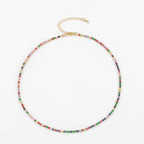 FLOLA Tennis Rainbow Choker CZ Zircon