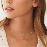 17KM Fashion Multilayer Gold Eyes Necklace