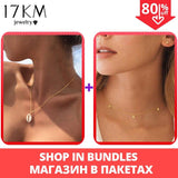 17KM Fashion Multilayer Gold Eyes Necklace