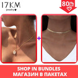 17KM Fashion Multilayer Gold Eyes Necklace